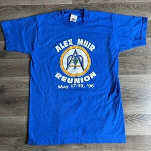 VTG Family Reunion‎ T Shirt Mens Medium Blue 1996 Single Stitch Alex Muir 90s